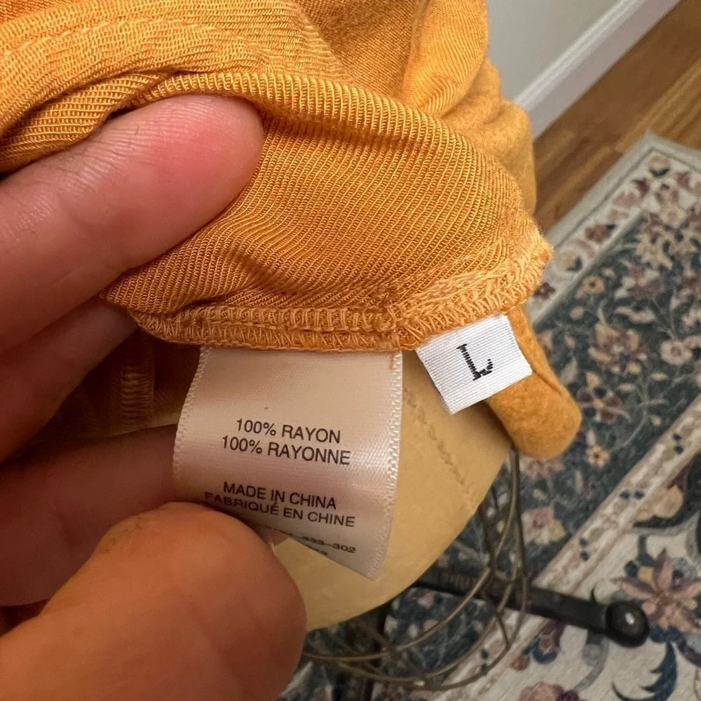 Anthropologie women’s mustard t-shirt dress cloth & stone large